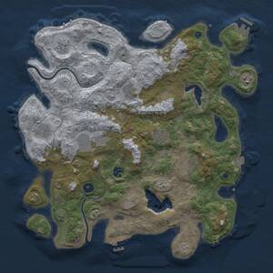 Thumbnail Rust Map: Procedural Map, Size: 4000, Seed: 2106593295, 15 Monuments
