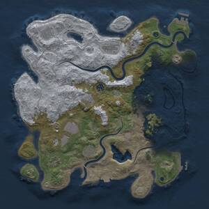 Thumbnail Rust Map: Procedural Map, Size: 4000, Seed: 2106593295, 16 Monuments