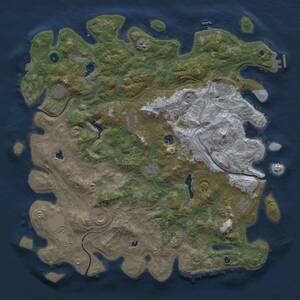 Thumbnail Rust Map: Procedural Map, Size: 4750, Seed: 436531477, 17 Monuments