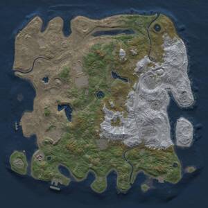 Thumbnail Rust Map: Procedural Map, Size: 4250, Seed: 15406, 16 Monuments