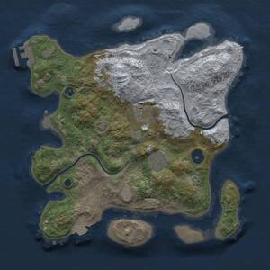 Thumbnail Rust Map: Procedural Map, Size: 3000, Seed: 102807068, 7 Monuments