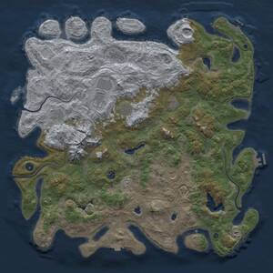 Thumbnail Rust Map: Procedural Map, Size: 5000, Seed: 24158, 15 Monuments