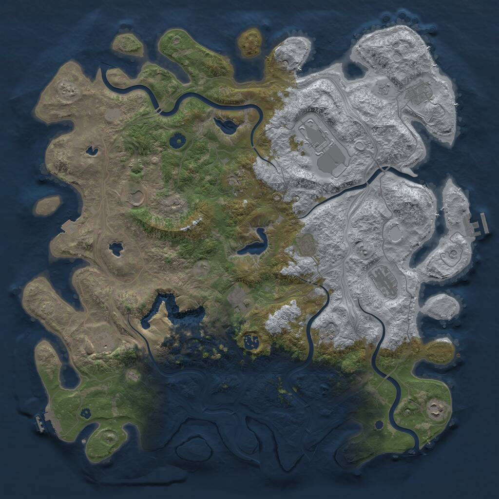 Rust Map: Procedural Map, Size: 4750, Seed: 1547786696, 17 Monuments