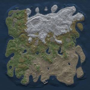 Thumbnail Rust Map: Procedural Map, Size: 4500, Seed: 1434680964, 17 Monuments