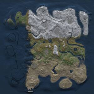 Thumbnail Rust Map: Procedural Map, Size: 4000, Seed: 462264651, 14 Monuments