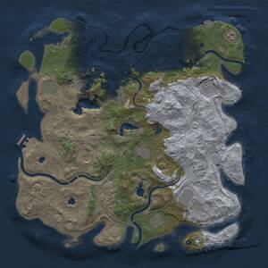 Thumbnail Rust Map: Procedural Map, Size: 4500, Seed: 616562004, 17 Monuments