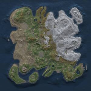 Thumbnail Rust Map: Procedural Map, Size: 3500, Seed: 1773952027, 14 Monuments