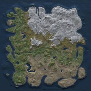Thumbnail Rust Map: Procedural Map, Size: 4800, Seed: 658362895, 17 Monuments