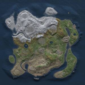 Thumbnail Rust Map: Procedural Map, Size: 3000, Seed: 27119049, 11 Monuments