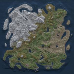 Thumbnail Rust Map: Procedural Map, Size: 4500, Seed: 289873460, 15 Monuments