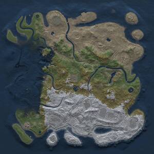 Thumbnail Rust Map: Procedural Map, Size: 4500, Seed: 782205297, 16 Monuments