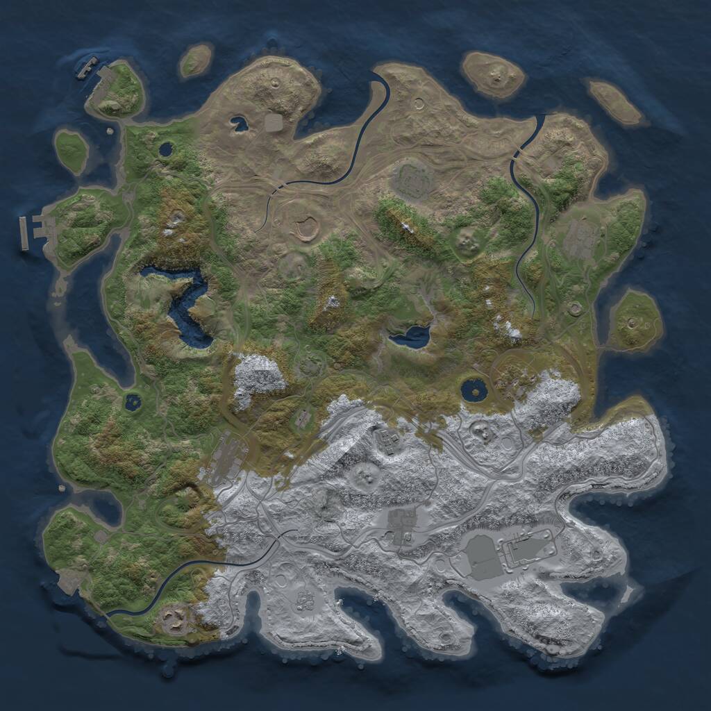 Rust Map: Procedural Map, Size: 4250, Seed: 73165, 15 Monuments
