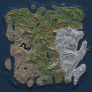 Thumbnail Rust Map: Procedural Map, Size: 4500, Seed: 834478647, 15 Monuments