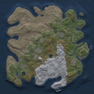 Thumbnail Rust Map: Procedural Map, Size: 3750, Seed: 2021936359, 15 Monuments