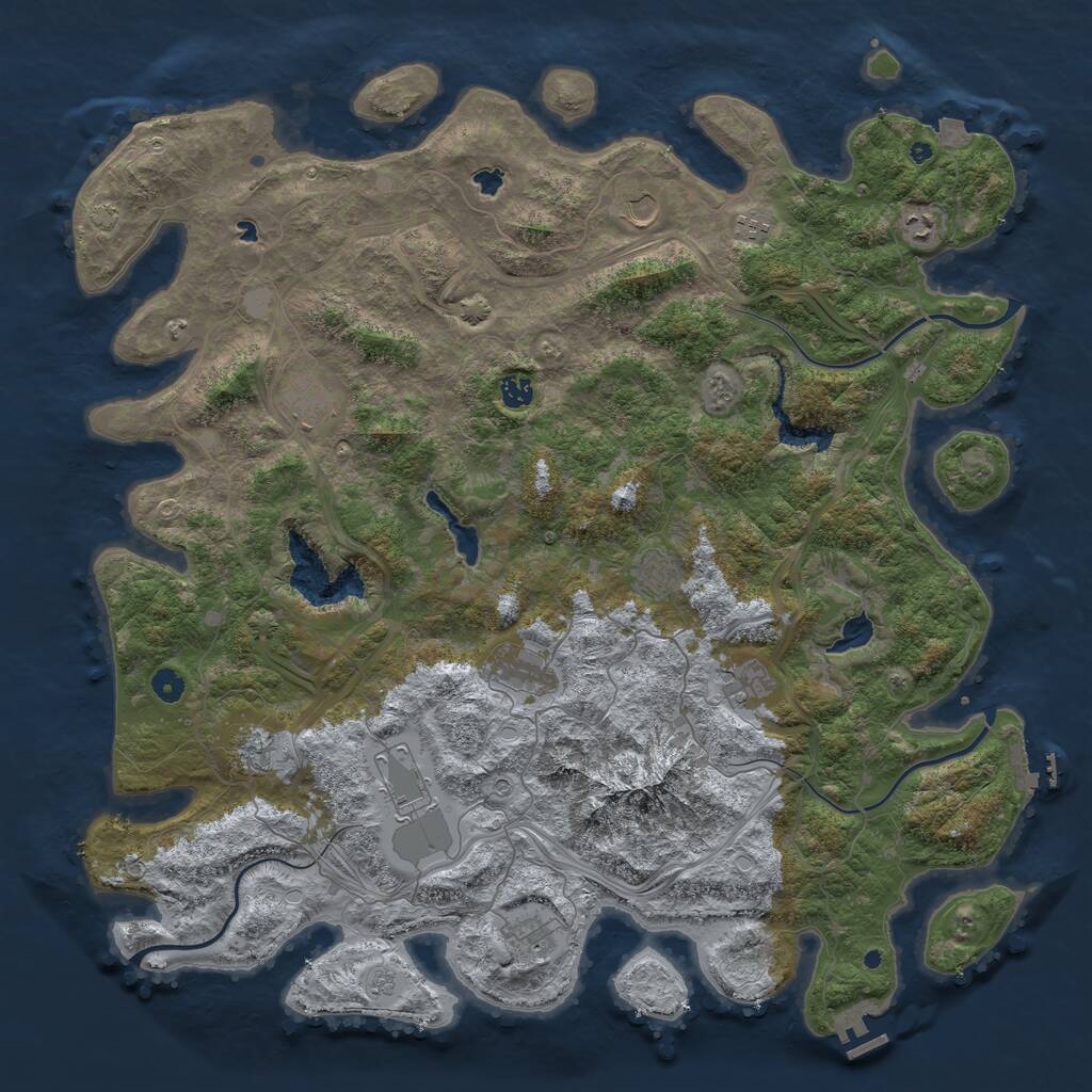 Rust Map: Procedural Map, Size: 5000, Seed: 19335, 17 Monuments