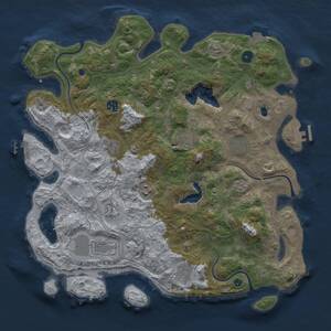 Thumbnail Rust Map: Procedural Map, Size: 4250, Seed: 842521165, 15 Monuments