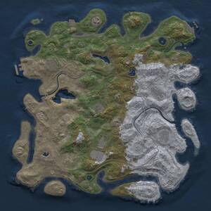 Thumbnail Rust Map: Procedural Map, Size: 4250, Seed: 2510, 15 Monuments