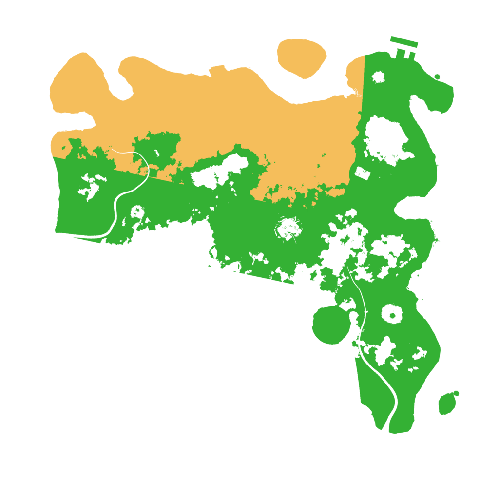 Biome Rust Map: Procedural Map, Size: 3650, Seed: 93577444