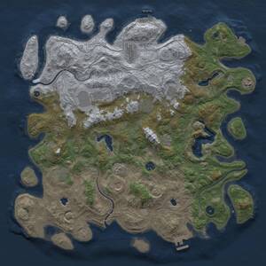 Thumbnail Rust Map: Procedural Map, Size: 4500, Seed: 871397880, 16 Monuments