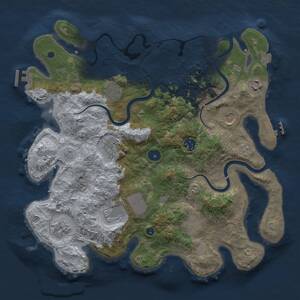 Thumbnail Rust Map: Procedural Map, Size: 3700, Seed: 998149, 15 Monuments