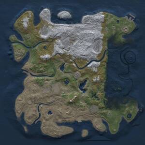 Thumbnail Rust Map: Procedural Map, Size: 4300, Seed: 931375690, 16 Monuments