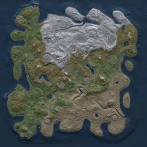 Thumbnail Rust Map: Procedural Map, Size: 4500, Seed: 1313453012, 16 Monuments