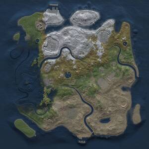 Thumbnail Rust Map: Procedural Map, Size: 3500, Seed: 514796238, 15 Monuments