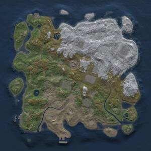 Thumbnail Rust Map: Procedural Map, Size: 3750, Seed: 246903327, 14 Monuments