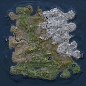 Thumbnail Rust Map: Procedural Map, Size: 3750, Seed: 1347346552, 16 Monuments