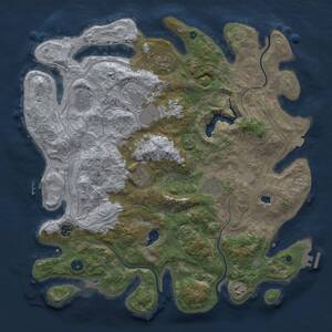 Thumbnail Rust Map: Procedural Map, Size: 4250, Seed: 808292, 14 Monuments