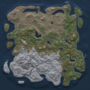Thumbnail Rust Map: Procedural Map, Size: 5000, Seed: 37868611, 16 Monuments
