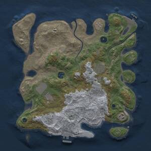 Thumbnail Rust Map: Procedural Map, Size: 3500, Seed: 1365587431, 13 Monuments