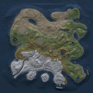 Thumbnail Rust Map: Procedural Map, Size: 3000, Seed: 603060261, 11 Monuments