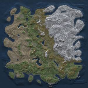 Thumbnail Rust Map: Procedural Map, Size: 5000, Seed: 438769584, 15 Monuments