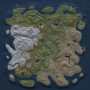 Thumbnail Rust Map: Procedural Map, Size: 4500, Seed: 1446755203, 16 Monuments