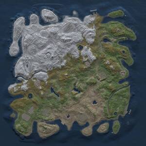 Thumbnail Rust Map: Procedural Map, Size: 4500, Seed: 135619984, 15 Monuments