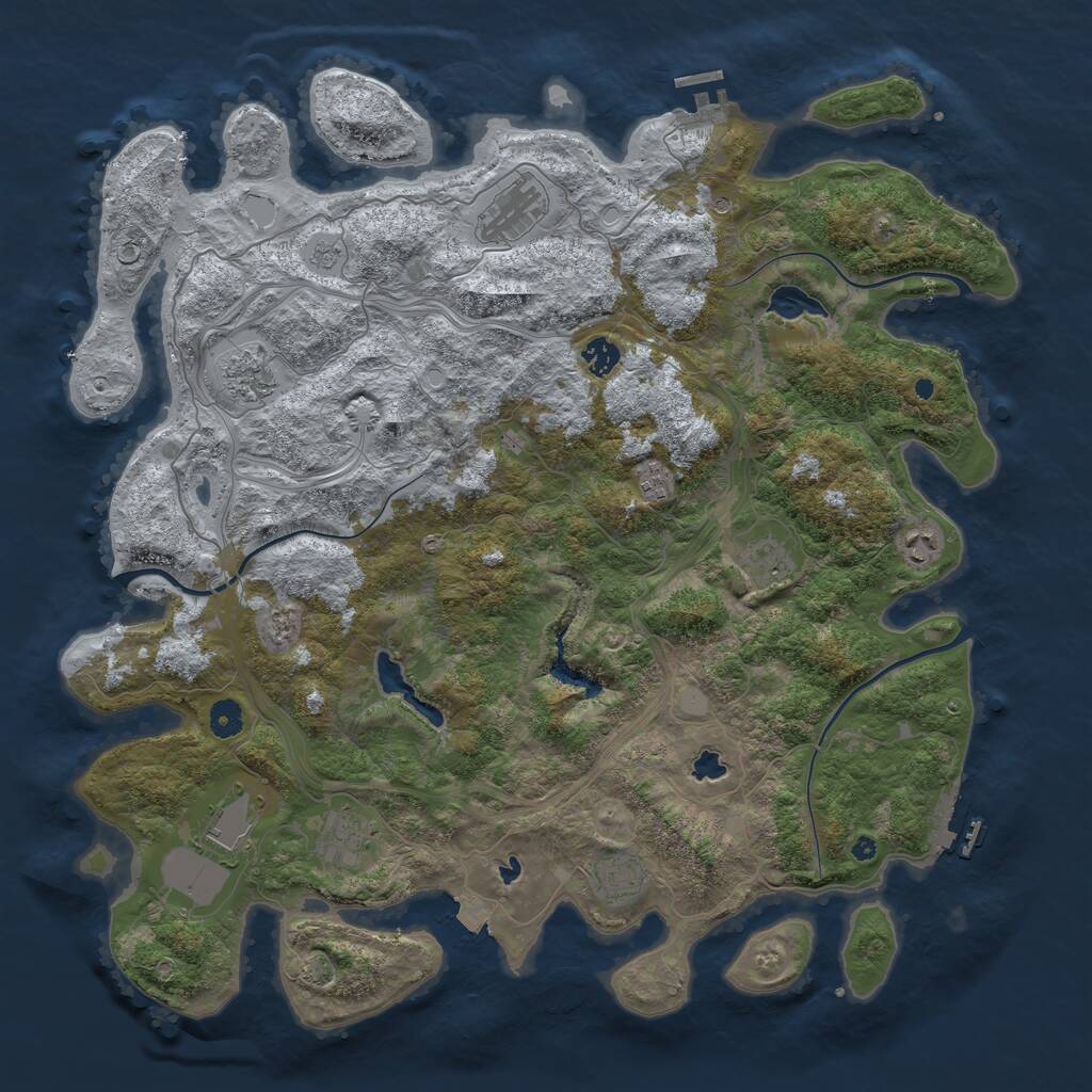 Rust Map: Procedural Map, Size: 4500, Seed: 135619984, 15 Monuments