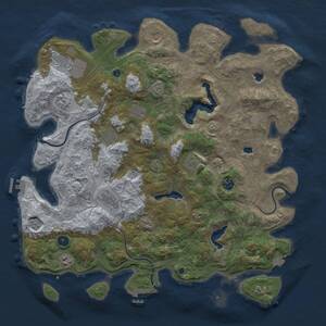 Thumbnail Rust Map: Procedural Map, Size: 4500, Seed: 732832715, 16 Monuments