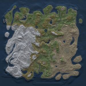 Thumbnail Rust Map: Procedural Map, Size: 4800, Seed: 1704278143, 17 Monuments