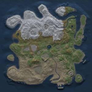 Thumbnail Rust Map: Procedural Map, Size: 3500, Seed: 463724213, 13 Monuments