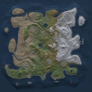 Thumbnail Rust Map: Procedural Map, Size: 3500, Seed: 104297257, 15 Monuments