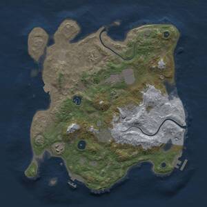 Thumbnail Rust Map: Procedural Map, Size: 3500, Seed: 1622533096, 12 Monuments