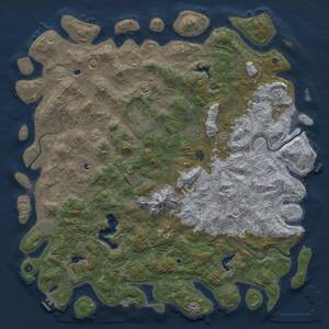 Thumbnail Rust Map: Procedural Map, Size: 6000, Seed: 204926, 17 Monuments