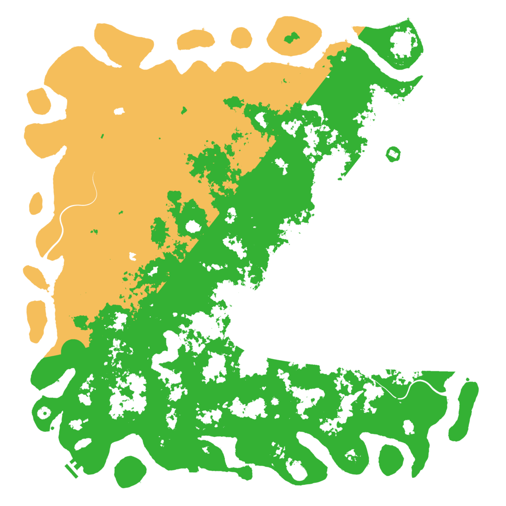 Biome Rust Map: Procedural Map, Size: 6000, Seed: 204926