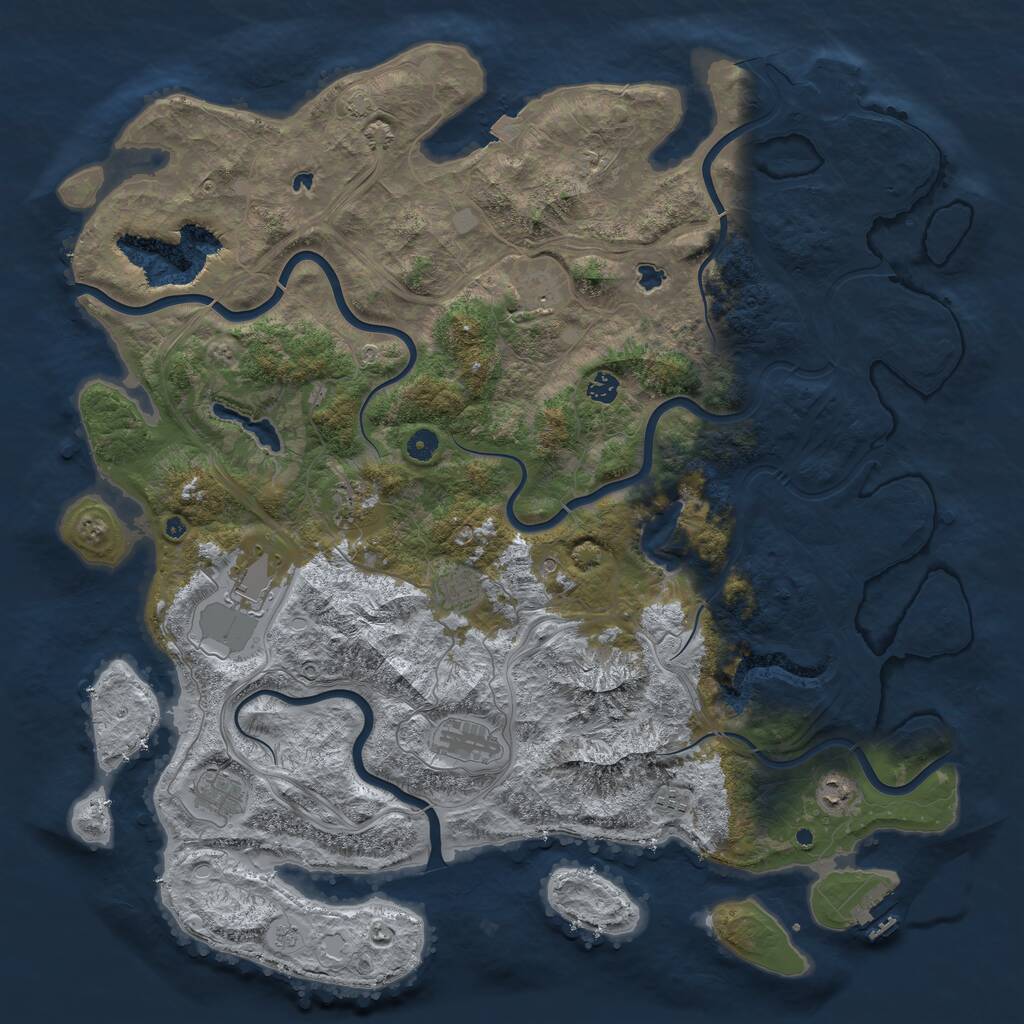 Rust Map: Procedural Map, Size: 5000, Seed: 813416066, 15 Monuments