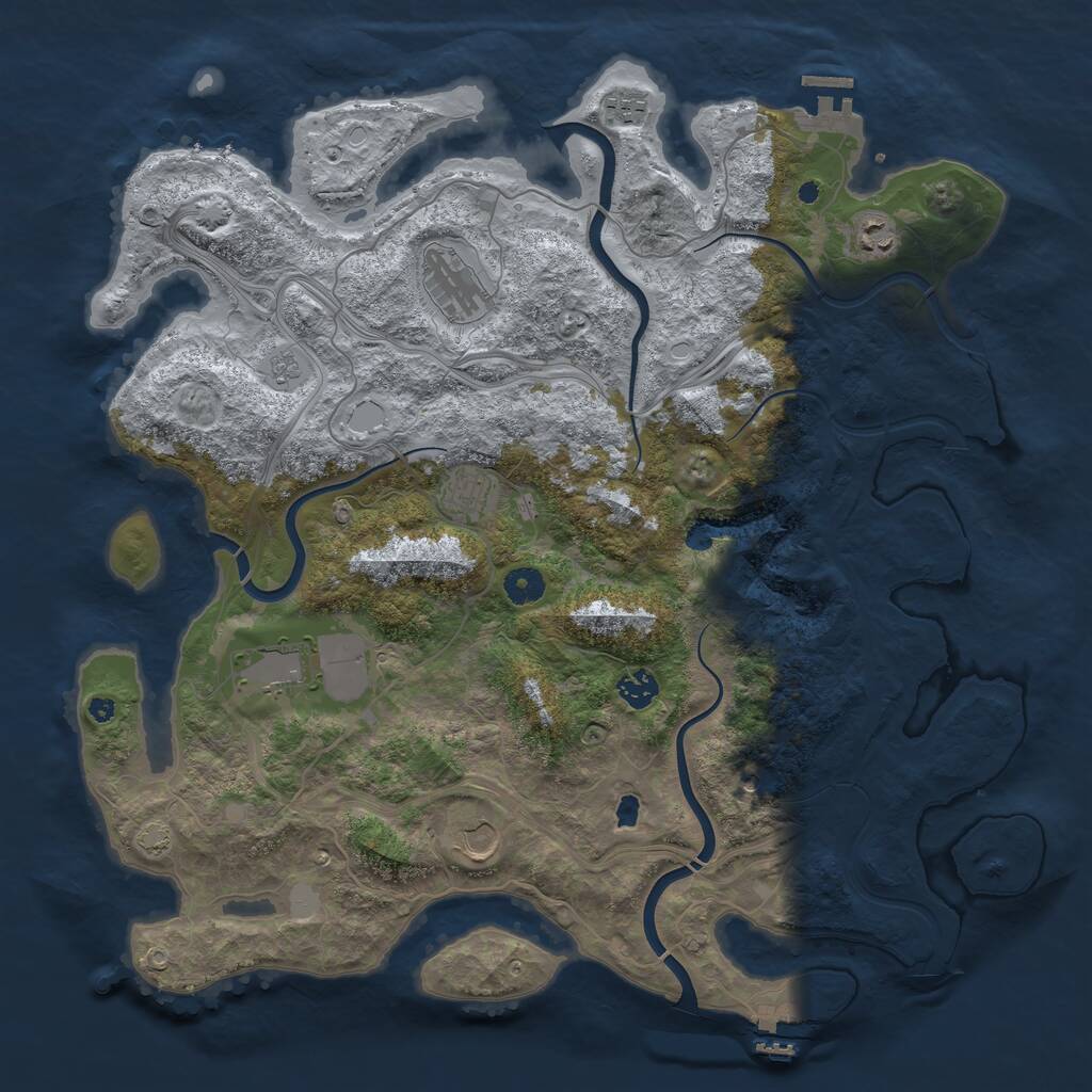Rust Map: Procedural Map, Size: 4250, Seed: 19042024, 13 Monuments