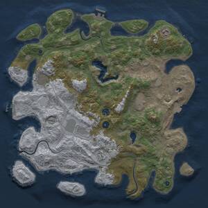 Thumbnail Rust Map: Procedural Map, Size: 4250, Seed: 358199127, 14 Monuments