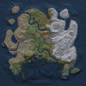 Thumbnail Rust Map: Procedural Map, Size: 3500, Seed: 1476012673, 13 Monuments