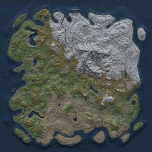 Thumbnail Rust Map: Procedural Map, Size: 5000, Seed: 87220898, 16 Monuments