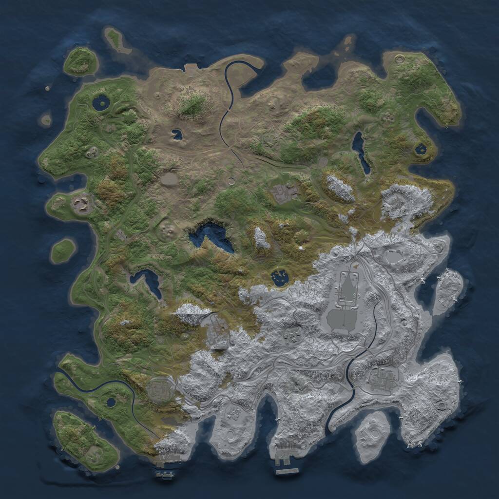 Rust Map: Procedural Map, Size: 4500, Seed: 1518586649, 15 Monuments